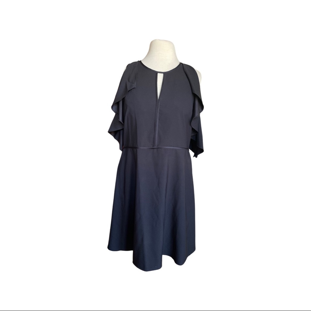 Black sexy cold shoulder dress